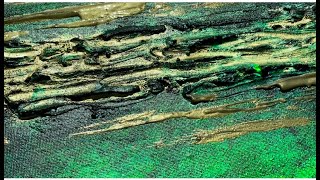 Underrated Fluorescent Green looks amazing with Darker tones. Textured Abstract Painting #abstract
