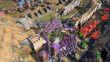 Age of Empires 4 - 3v3 MASSIVE SIEGE AND ARMIES | Multiplayer Gameplay