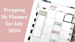 Prepping My Planner for July 2020