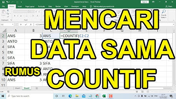 Belajar Excel | Rumus COUNTIF Cara Mencari Data Yang Sama