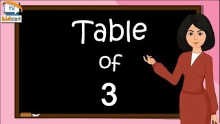multiplication table of 3,  Learn Multiplication Table of three 3 x 1 = 3, Table of 3