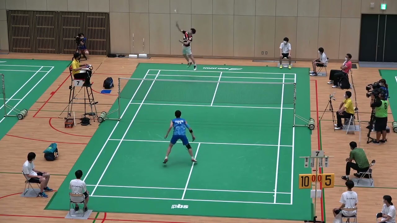 2022年IH バドミントン 男子シングルス 準決勝 齋藤駿 ふたば未来学園(福島) vs 藤原睦月 埼玉栄(埼玉)