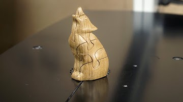 How to make 3d puzzle "Wolf" on a scroll saw.