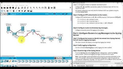 2.6.1.3 Packet Tracer - Configure Cisco Routers for Syslog, NTP, and SSH Operations