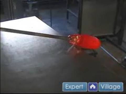 How to Blow Glass : Jack Lines Using a Marver for Glassblowing