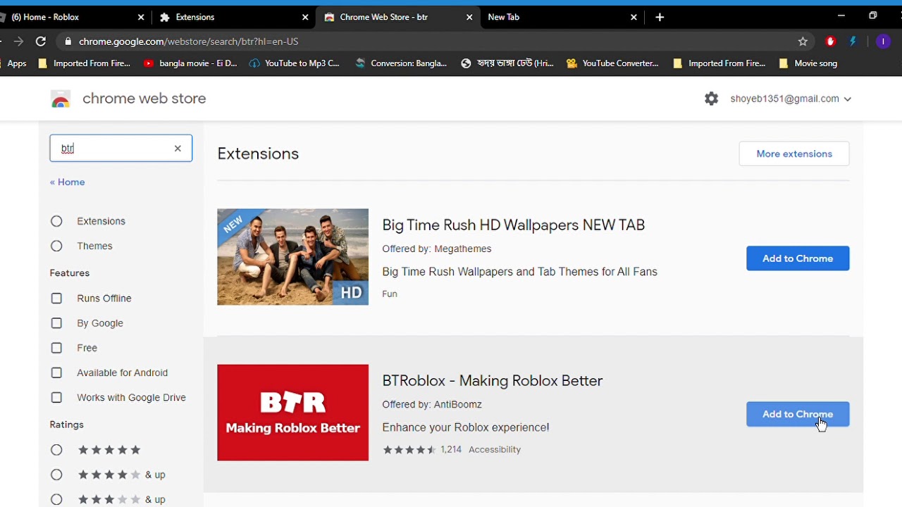 How To Add Roblox Extension Youtube - btr roblox google extension