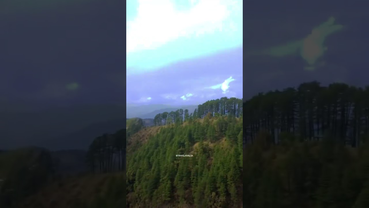 Drone view of dhanaulti 