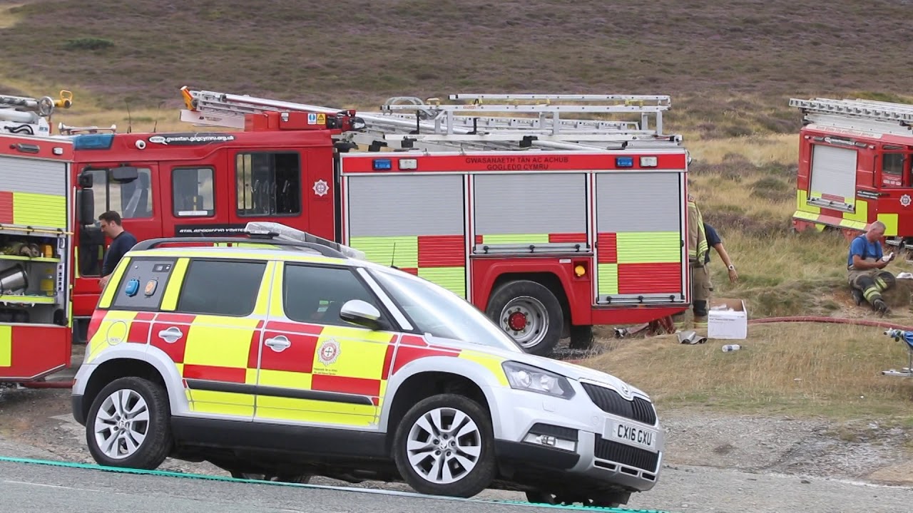 Fire near Horseshoe Pass Llangollen 26th July 2018