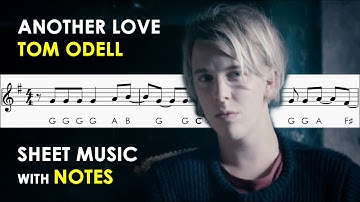 Another Love | Sheet Music with Easy Notes for Recorder, Violin Beginners Tutorial | Tom Odell