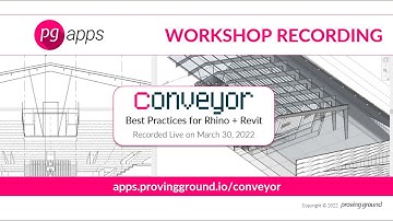 Conveyor Workshop - Best Practices for Rhino and Revit Integration - Recording Live March 30, 2022
