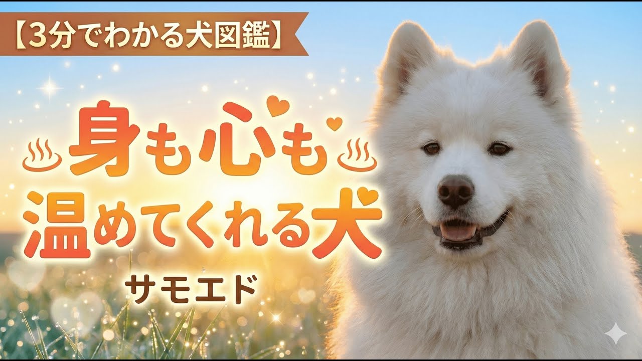 サモエドの魅力・歴史を3分で解説！【3分でわかる犬図鑑】