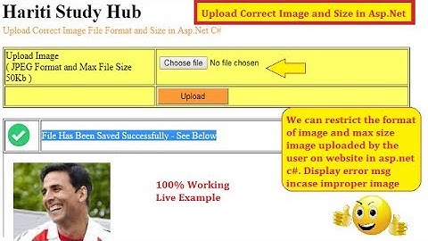 Validate Uploaded Image Format, Size in Asp.Net C# | Hindi | Free Online Classes