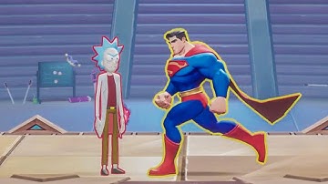 Rick and Superman Unique Interactions - MultiVersus HD