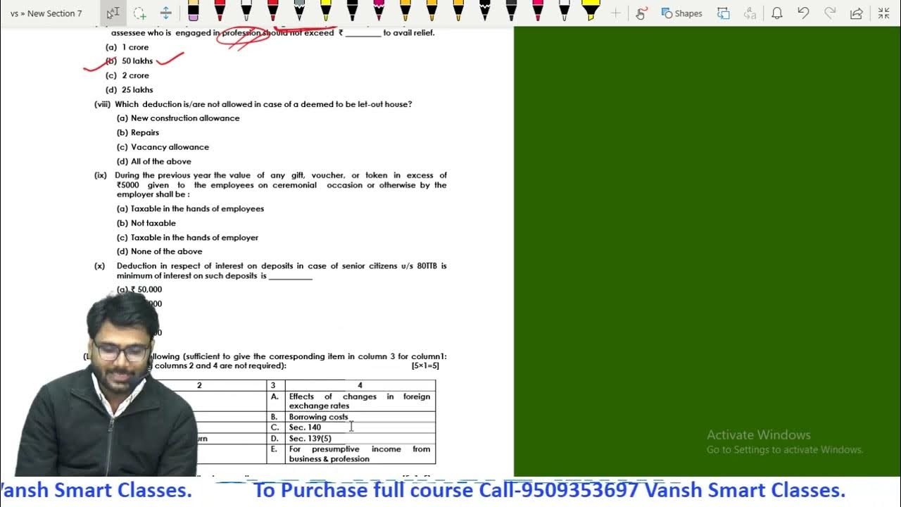 MTP Solution of Direct Tax for CMA Inter Dec.2022 exam YouTube