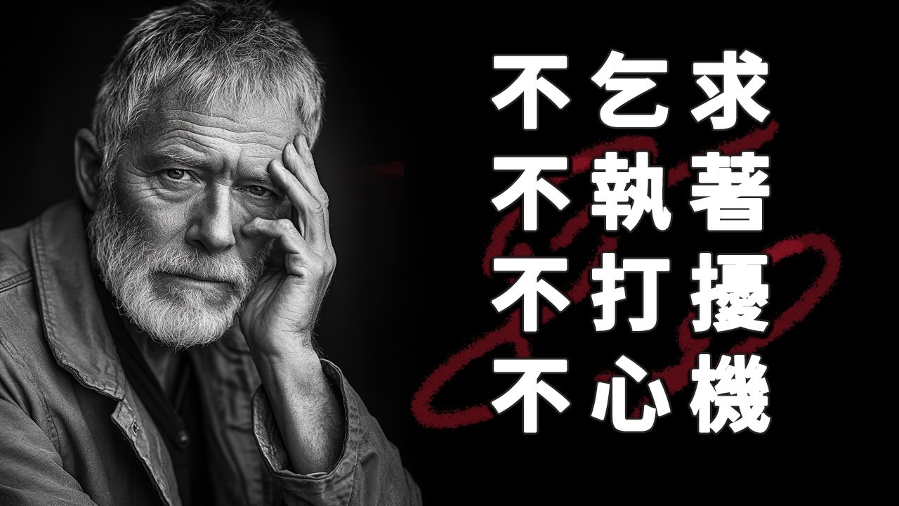 不乞求，不執著，不打擾，不心機| 學會自由生活，深深愛自己，少在乎別人 | 把注意力放在自己身上，而不是外界的喧囂