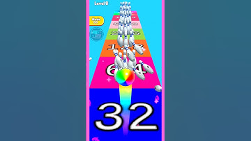 Ball run 3D: Number merge lv-8 #shorts #trendingshorts #colors