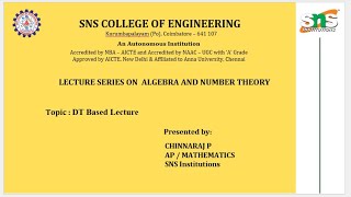 DT Based Lecture Video | Chinnaraj P | AP | SNS Institutions