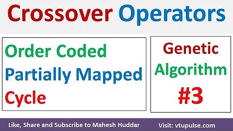 #3. Order Coded Crossover Operators Genetic Algorithm Example in machine learning by Mahesh Huddar