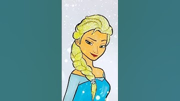 DIY Elsa Frozen Princess glitter gold hair craft ideas for kids #disney #kids #princess #frozen