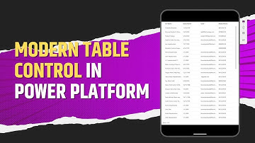 Modern Table Control in PowerApps