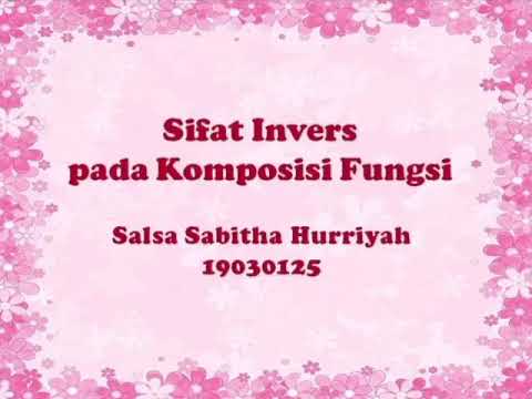 SIFAT INVERS  PADA KOMPOSISI  FUNGSI Salsa Sabitha 