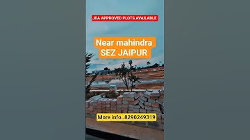 JDA AND RERA APPROVED PLOTS FOR SALE NEAR MAHINDRA SEZ JAIPUR 🌇#home #viral #realestate