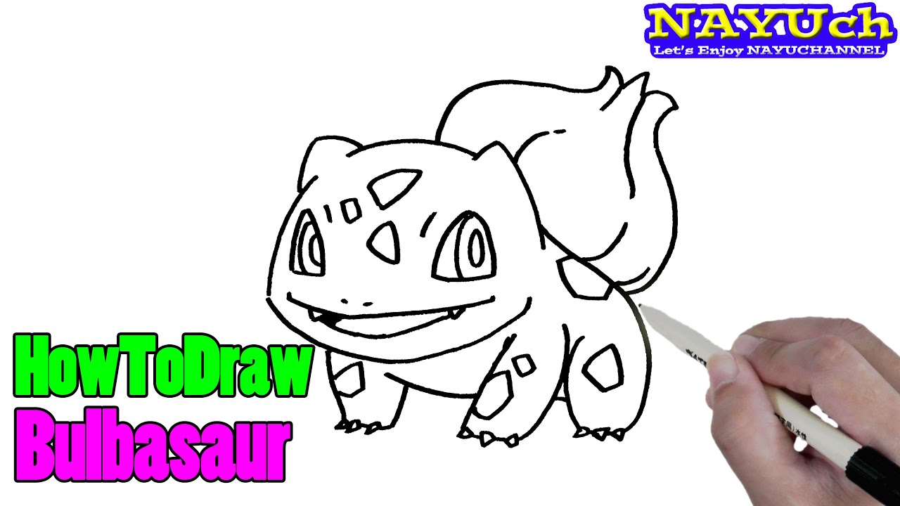 How To Draw Pokemon Bulbasaur Easy Drawing Step By Step Youtube