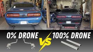 Information Dodge Challenger Scat Pack 6.4L V8: 0% Drone v 100% Drone Exhaust Sound! Update