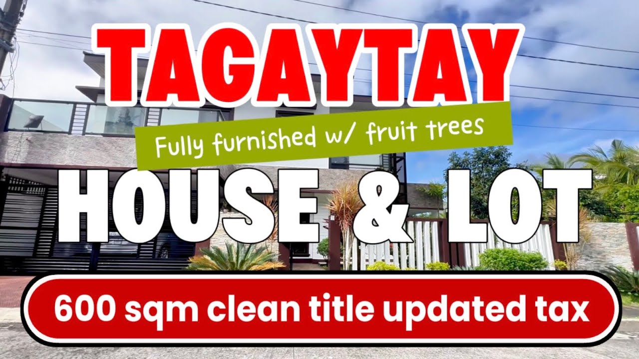 V1047-25 🌴3 storey house and lot 600 sqm fully furnished with fruit trees 24/7 security 