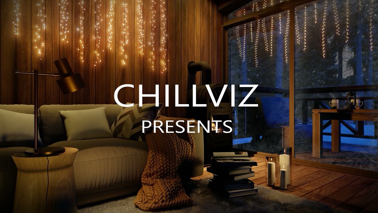 Cozy Cabin Ambience for Relax with Snow Falling and Fireplace Sounds - 8 Hours