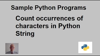 Count occurrences  characters in Python String