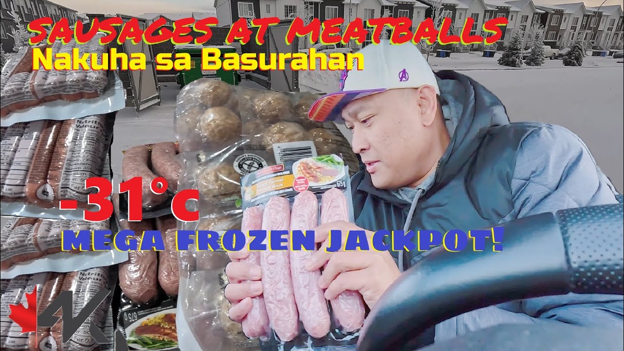 Dumpster Diving Pinaka Biggest Mega Frozen Jackpot na nakuha ko sa Basurahan sausages at meatballs