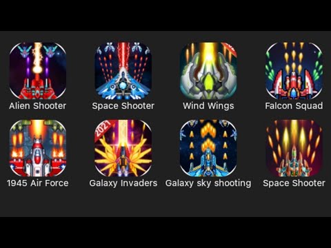 Top 8 Space Shooter Android Games: Galaxy Attack, Space shooter, Falcon Squad, Galaxy Invaders