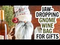 Gnome Wine Bag and Gnome Bottle Cover - DIY Gift Idea