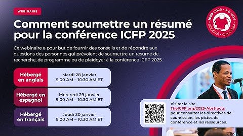 Navigating Abstract Submission for #ICFP2025 | Q&A Webinar (FR)
