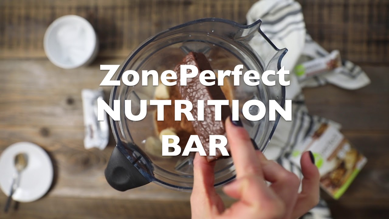 Peanut Butter Banana and Chocolate ZonePerfect Nutrition Bar Milkshake
