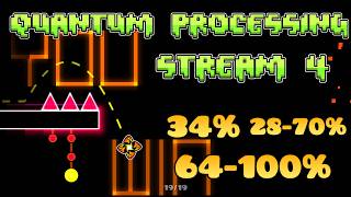 Quantum processing stream 4! 34%, 28-70 and 64-100! ( 3 runs )