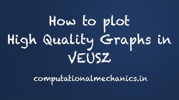 How to plot high quality plots using VEUSZ | Tutorial