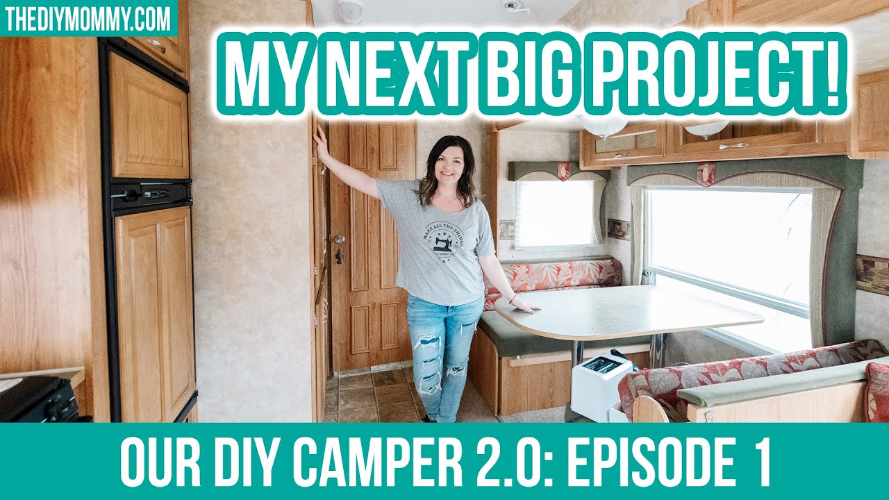 DIY RV Renovation | Installing Vinyl Plank Flooring | Our DIY Camper 2 | The DIY Mommy - YouTube