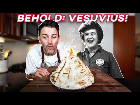 Baked Alaska flambe, from the video