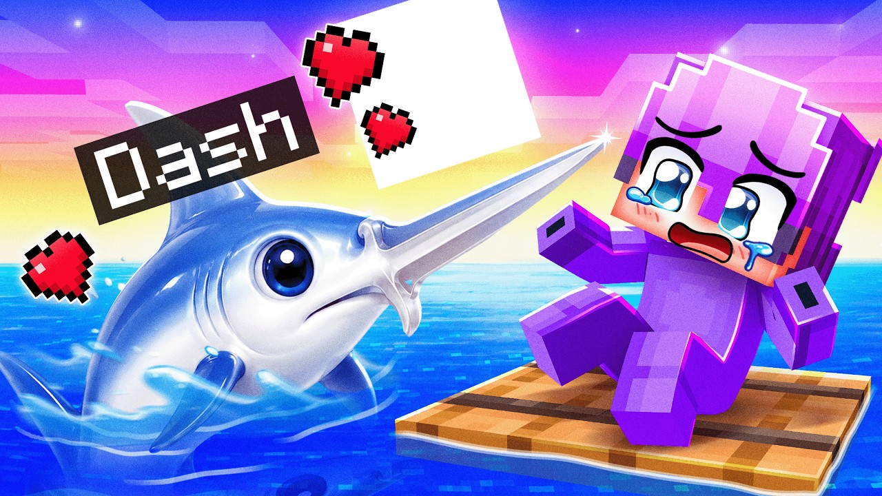 I Pretended to be a BABY SWORDFISH on ONE RAFT!