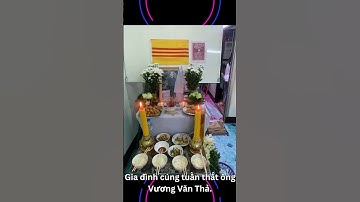 Gia đình cúng tuần thất ông Vương Văn Thả.
