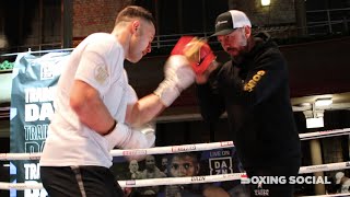 Joseph Parker Pad Workout With Andy Lee Ahead of Derek Chisora Rematch in Manchester