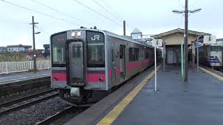 JR川部駅　奥羽本線 青森行き発車【701系・641M】　2020.11.26