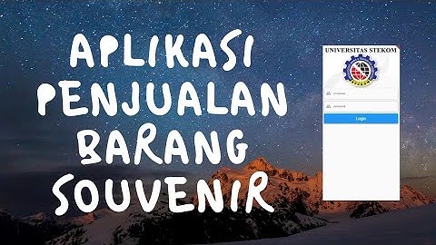 Aplikasi Penjualan Barang Souvenir (Edit & Hapus)