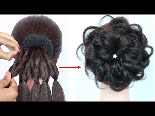 Heatless Messy Rolled Updo Hairstyle For Eid/ Hairstyle For Gown/Sarri -  YouTube