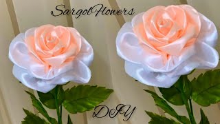 DIY Satin Ribbon Roses_ How to make beautiful roses with a simple trick _Affordable