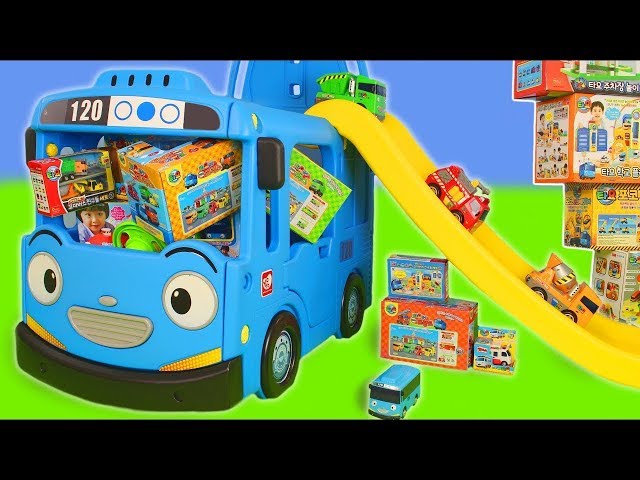 Tayo the Little Bus Friends Toys - Excavator, fire truck, police toy car for kids class=