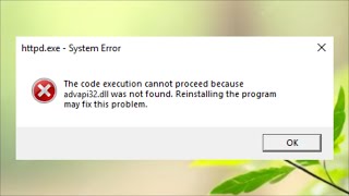 advapi32.dll Was Not Found - advapi32.dll Is Missing - Fix
