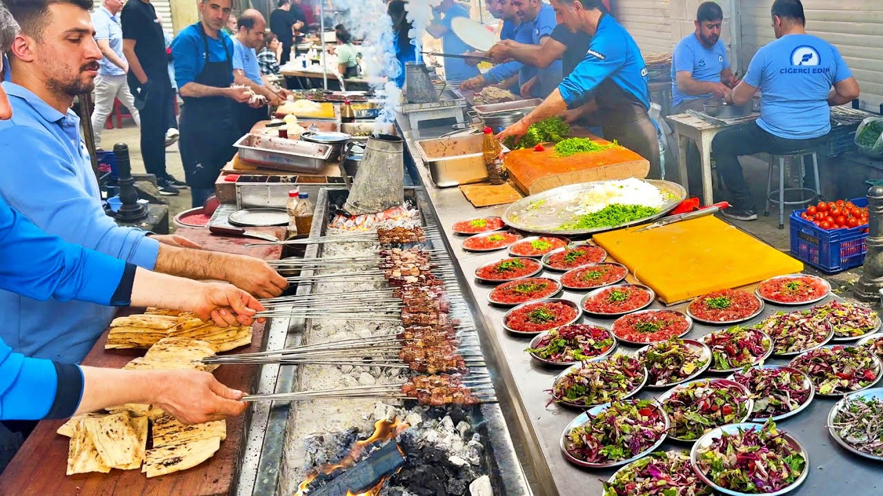 Giant Kebab Bazaar! - 10,000 Kebab Sales Every Day! - Turkish Street Food Compilation